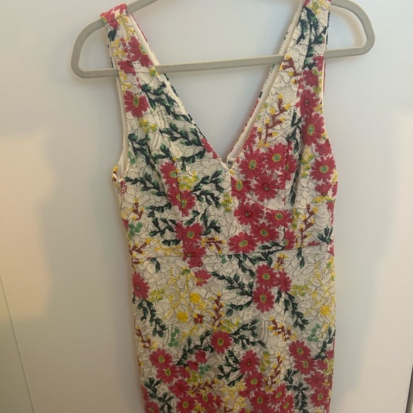 🆕Anthropologie Moulinette Soeurs Pink and Blue Pleated Sheath Midi Dress - Picture 3 of 5